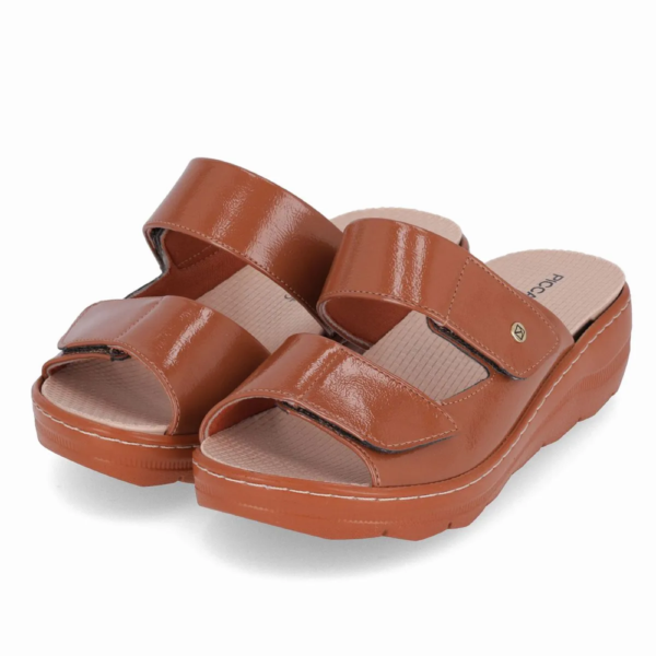 Tamanco Piccadilly Spa Ocre Vernizado 568063