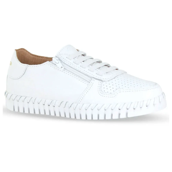 Tênis Feminino Bottero Casual em Couro Branco 369505