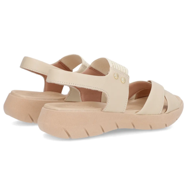 Sandália Usaflex Feminina em Couro Off-White AL1405