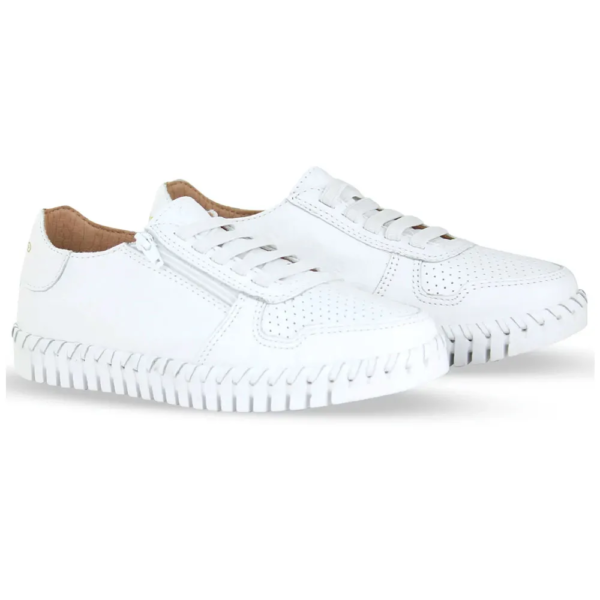 Tênis Feminino Bottero Casual em Couro Branco 369505