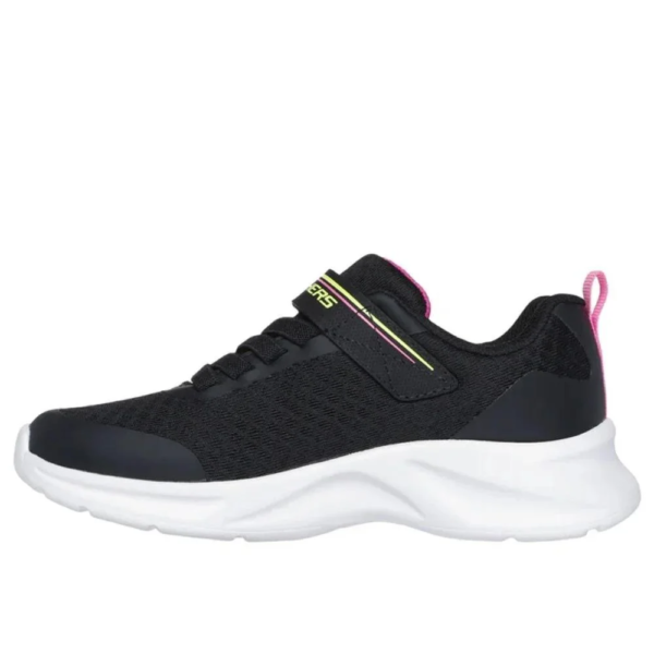 Tênis Skechers Dynamatic Nonstop Speed Infantil Feminino 303577L Preto Branco Pink