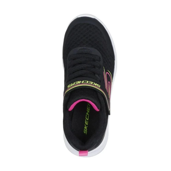 Tênis Skechers Dynamatic Nonstop Speed Infantil Feminino 303577L Preto Branco Pink