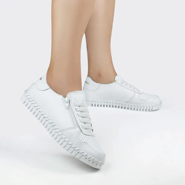 Tênis Feminino Bottero Casual em Couro Branco 369505