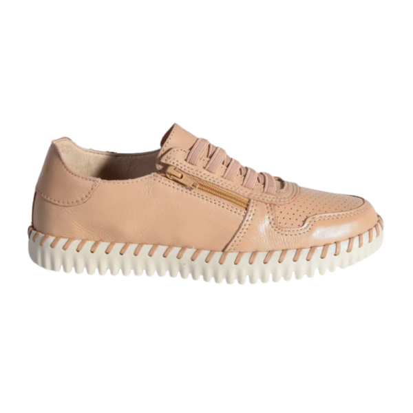Tênis Feminino Bottero Casual em Couro Nude 374103