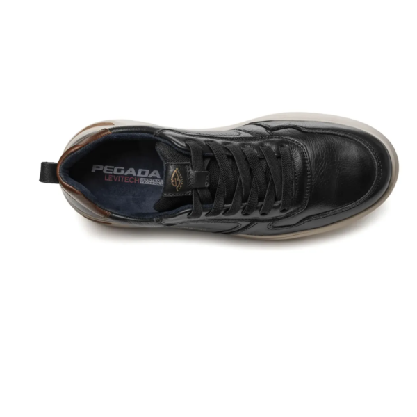 Sapatênis Masculino Pegada em Couro Preto 112401-04