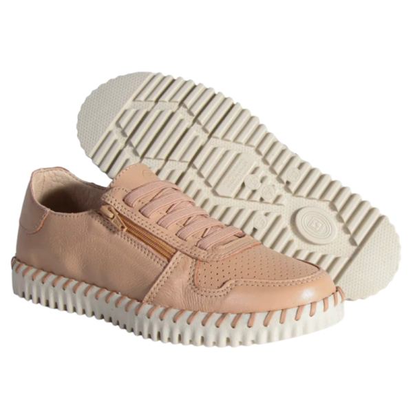Tênis Feminino Bottero Casual em Couro Nude 374103