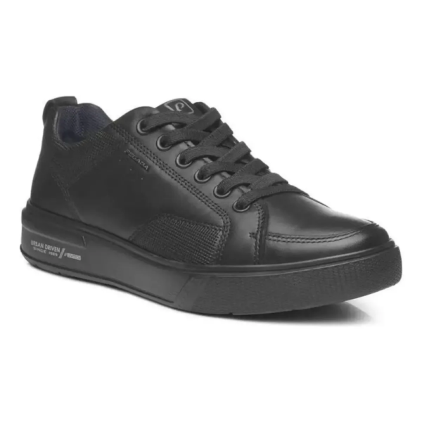 Sapatênis Masculino Pegada em Couro Preto 111902-07