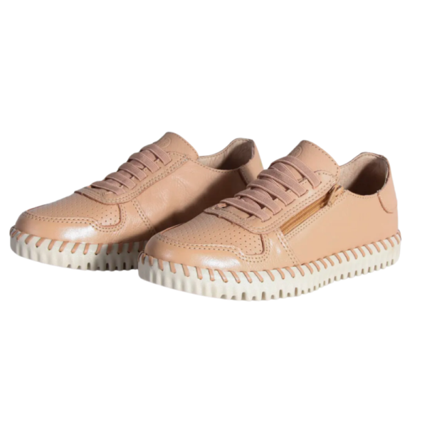 Tênis Feminino Bottero Casual em Couro Nude 374103