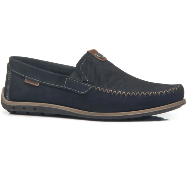 SAPATILHA DRIVE MASCULINO PEGADA EM COURO MARINHO 141603-09