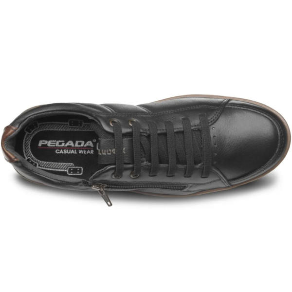 Sapatênis Pegada Masculino em Couro Preto 119313-06