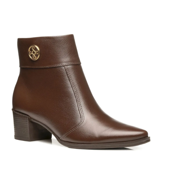 Bota Feminina Pegada em Couro Pinhão 280512-04
