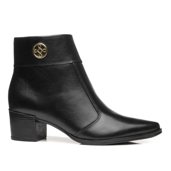 Bota Feminina Pegada em Couro Preto 280512-05