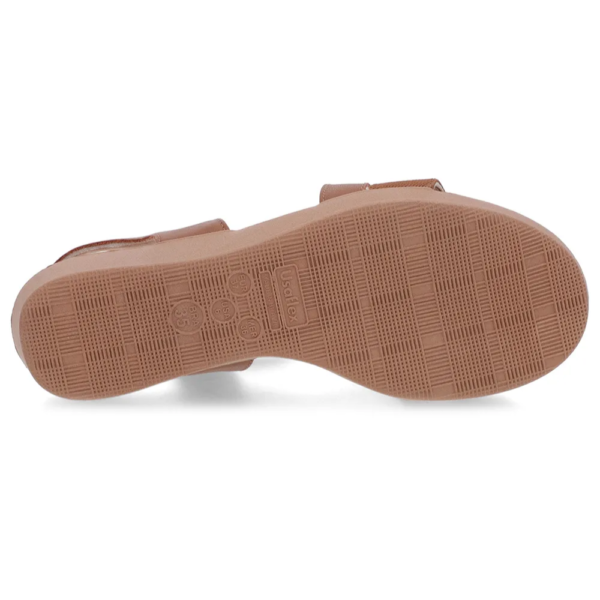 Sandália Usaflex Feminina em Couro Caramelo PA04002