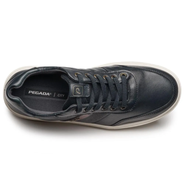 Sapatênis Masculino Pegada em Couro Marinho 111502-04
