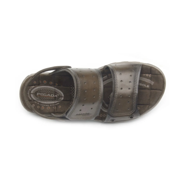 Sandália Masculina Pegada em Couro Cravo 131668-03