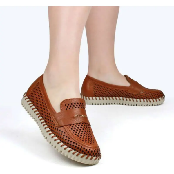 Tênis Feminino Bottero Casual em Couro Caramelo 374104