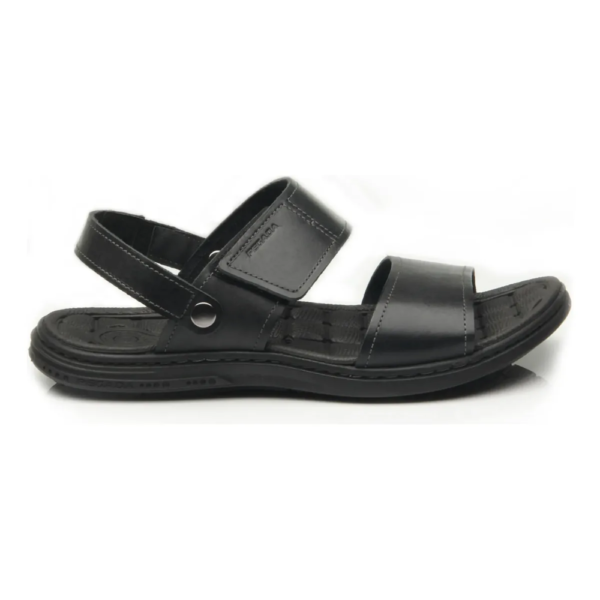 Sandalia Masculina Pegada em Couro Preto 131286-03