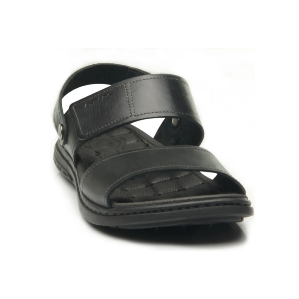 Sandalia Masculina Pegada em Couro Preto 131286-03