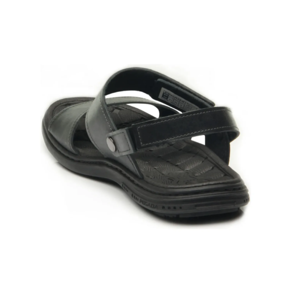 Sandalia Masculina Pegada em Couro Preto 131286-03