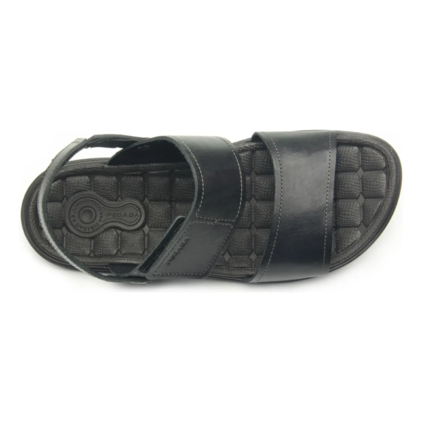 Sandalia Masculina Pegada em Couro Preto 131286-03