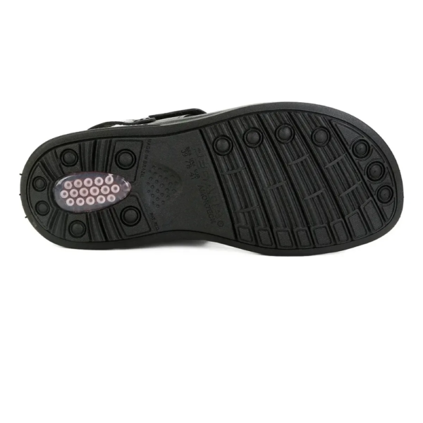 Sandalia Masculina Pegada em Couro Preto 131286-03
