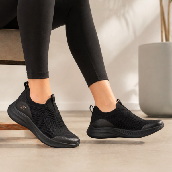 TÊNIS SKECHERS BOBS MODA FLEX-CHILL DAWN PRETO BOS-117734-BBK