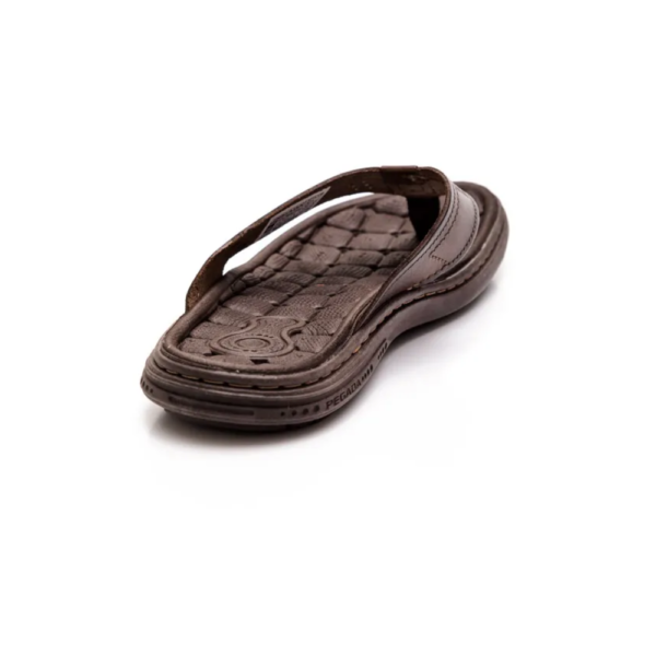Chinelo Masculino Pegada em Couro Café 131221-02