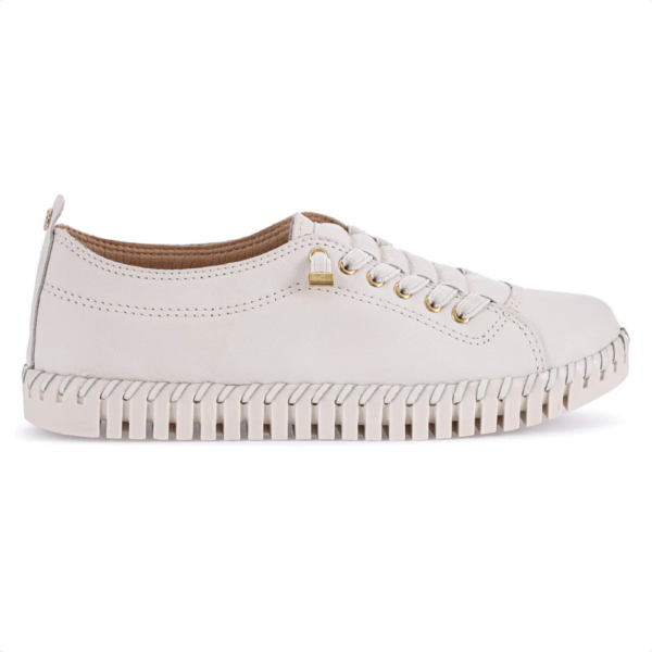 Tênis Feminino Bottero Casual em Couro Off-White 369504