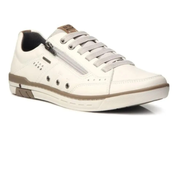 Sapatenis Masculino Pegada em Couro Milk 119308-02