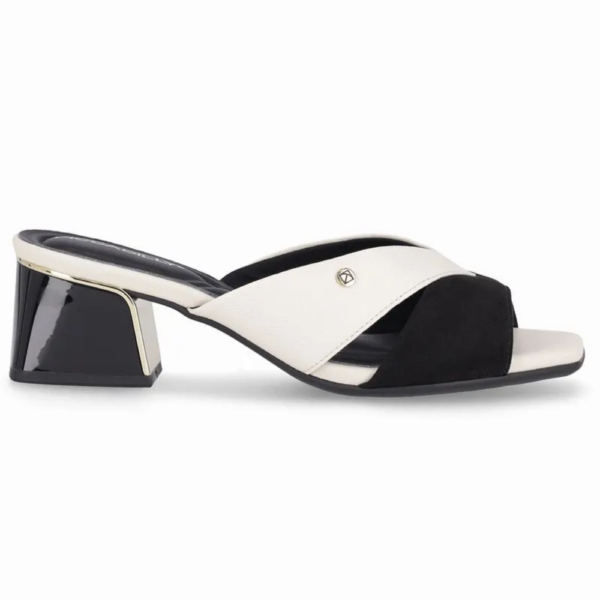 Tamanco Piccadilly Off White e Preto 543095