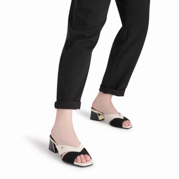 Tamanco Piccadilly Off White e Preto 543095