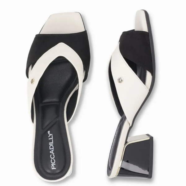 Tamanco Piccadilly Off White e Preto 543095