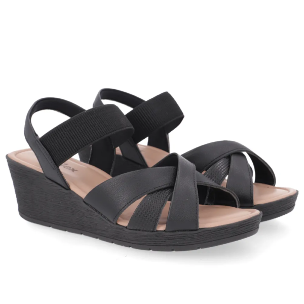 Sandália Usaflex Anabela Preto UF0502