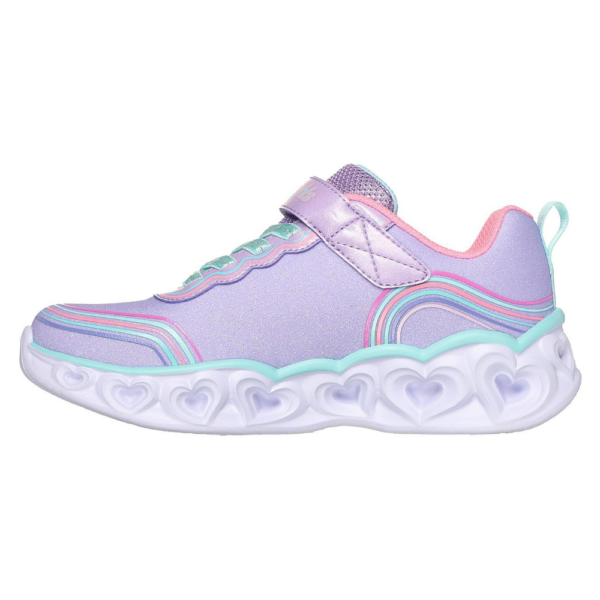 Tênis Infantil Skechers Unicorn Heart Lights Retro Hearts Roxo 302689L
