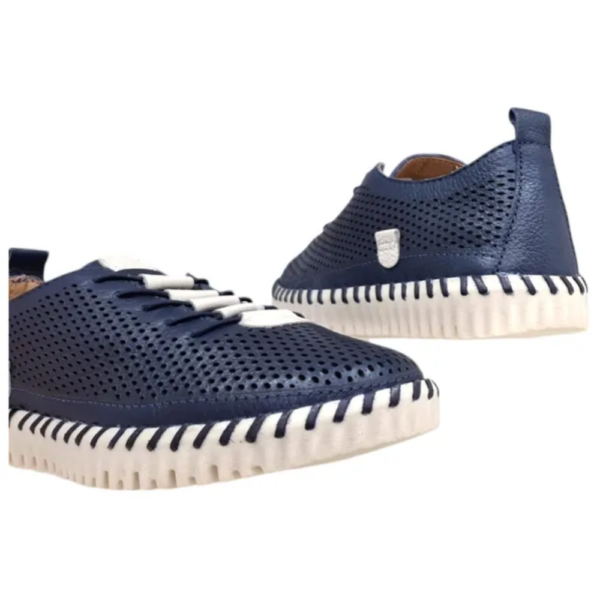 Tênis Feminino Bottero Casual em Couro Marinho 374110