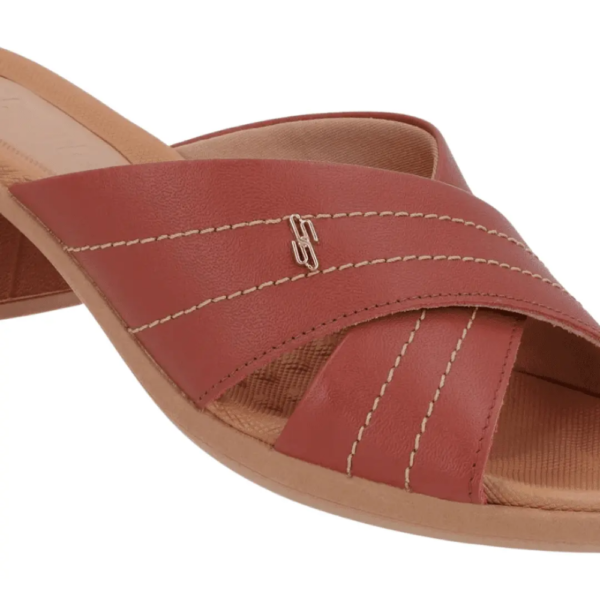 Tamanco Usaflex em Couro Terracota UC02030