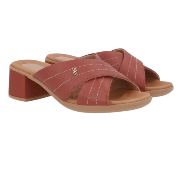 Tamanco Usaflex em Couro Terracota UC02030