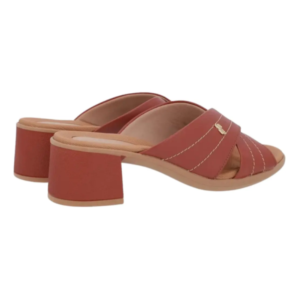 Tamanco Usaflex em Couro Terracota UC02030