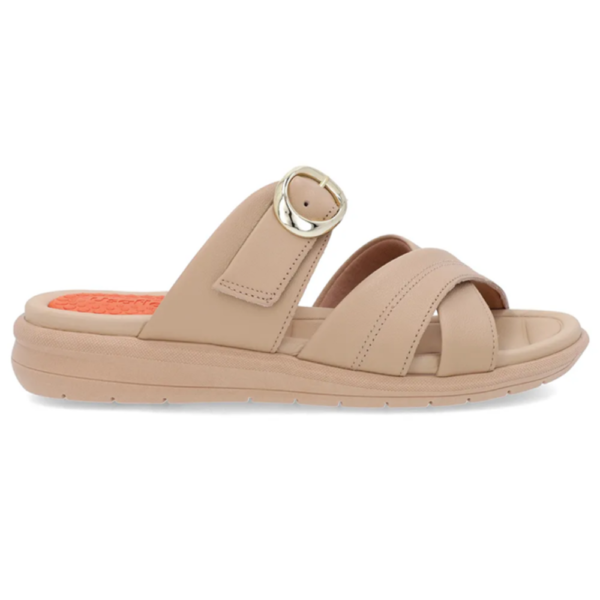 Tamanco Usaflex em Couro Nude AM15003