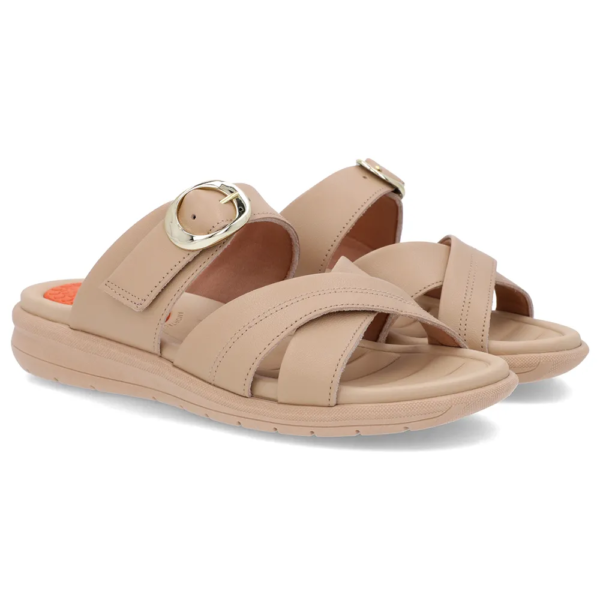 Tamanco Usaflex em Couro Nude AM15003