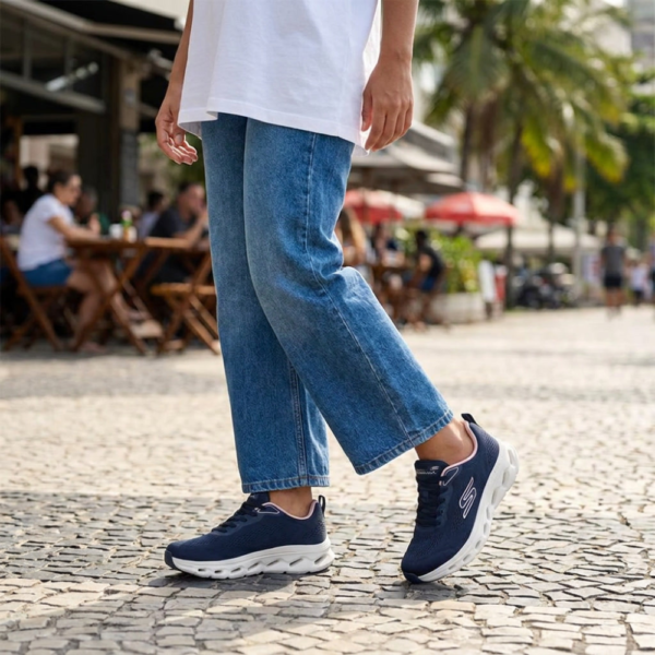 Tênis Feminino Skechers Go Walk Glide-Step 2.0 - Kriste Azul 125145