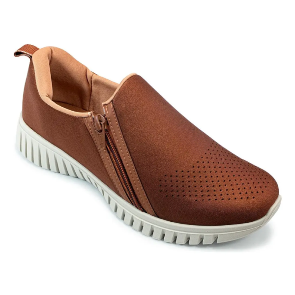 Tênis Feminino Usaflex em Elastano Bronze AE22039