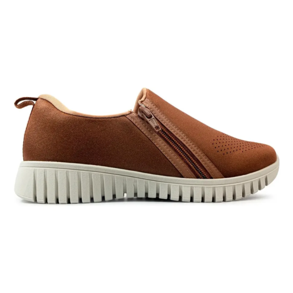 Tênis Feminino Usaflex em Elastano Bronze AE22039