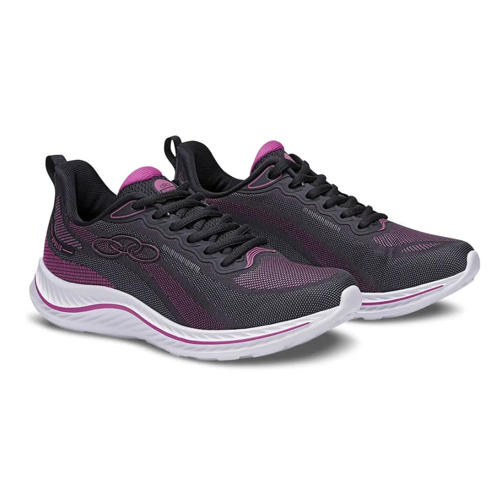 Tênis Olympikus Feminino Apolis Chbhib Preto e Rosa 43616206 - Imagem 2