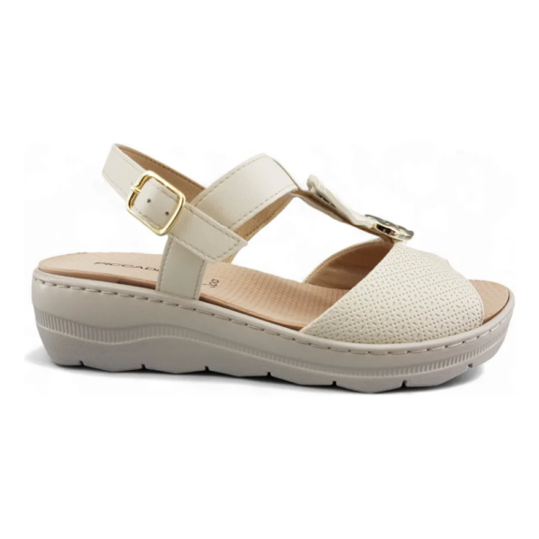 Sandália Spa Anabela Médio Off-white 568076