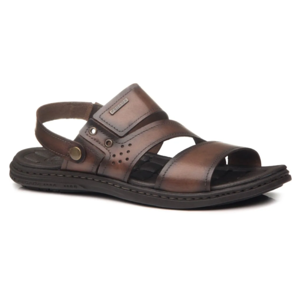 Sandália Masculina Pegada em Couro Pinhão 131224-01