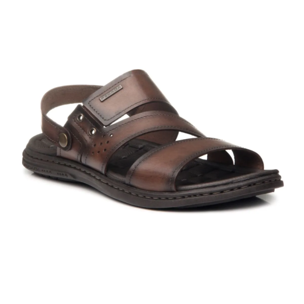 Sandália Masculina Pegada em Couro Pinhão 131224-01