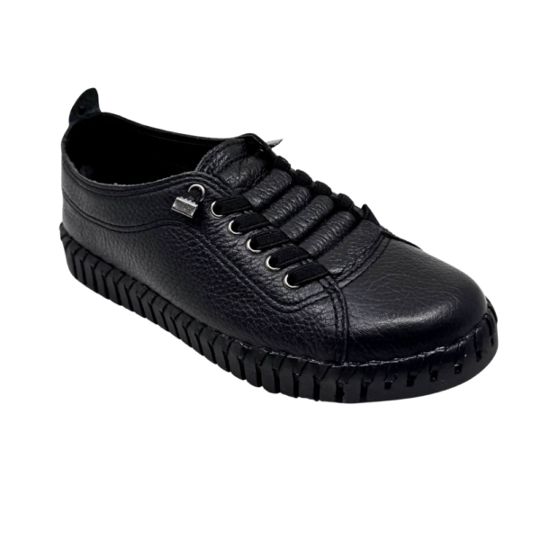 Tênis Feminino Bottero Casual em Couro Preto 369504