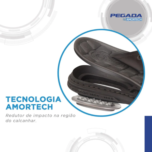 Sandália Masculina Pegada em Couro Pinhão 131224-01