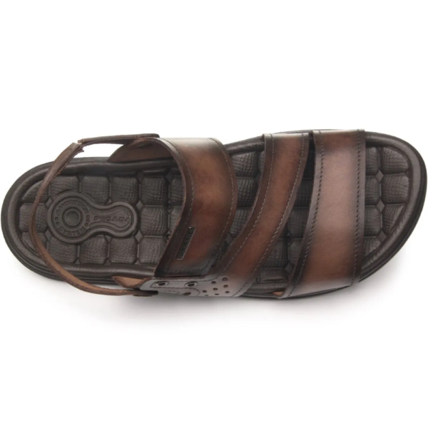 Sandália Masculina Pegada em Couro Pinhão 131224-01